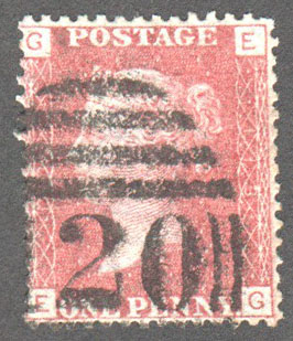 Great Britain Scott 33 Used Plate 113 - EG - Click Image to Close